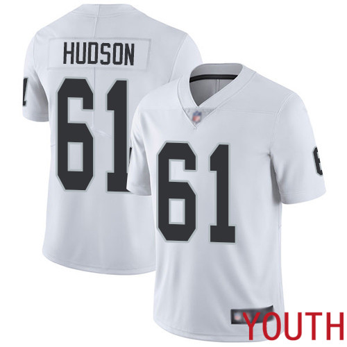 Oakland Raiders Limited White Youth Rodney Hudson Road Jersey NFL Football #61 Vapor Untouchable Jersey->oakland raiders->NFL Jersey